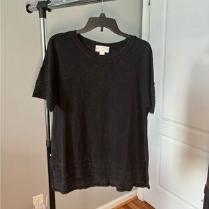 Black top with sleeve detail